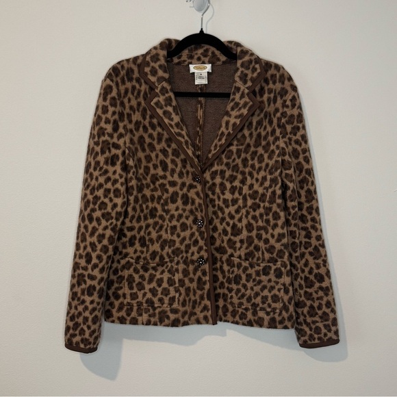 Talbots Jackets & Blazers - Vintage Talbots Leopard Print Wool Blazer Jacket Women’s Medium